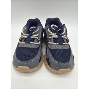 Carters Toddler Boys Navy & Gray Sneakers Size 7 With Mesh Upper & Durable Sole